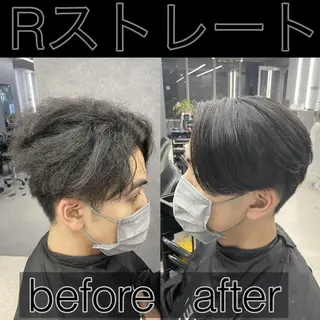 ショート メンズ 毛流れ縮毛矯正✨ メンズ那智優貴のヘアスタイル