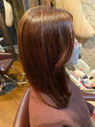 セミロング ⭐️透明感カラー/ パーマ⭐️宮野翔のヘアスタイル