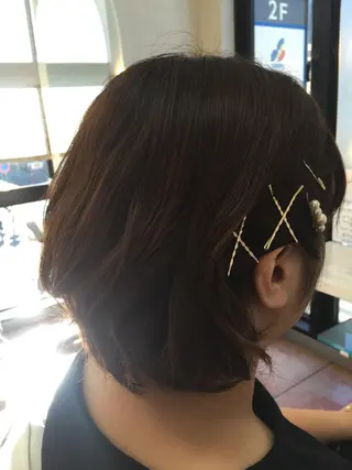 ショート ヘアアレンジ 根岸 真奈美のヘアスタイル