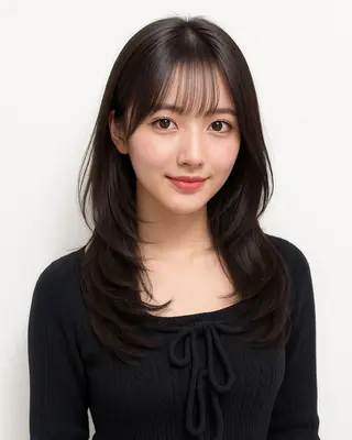 セミロング 🤍レイヤーカット /顔まわりカット🤍のヘアスタイル