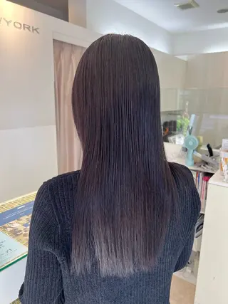 ロング Hair Make NEWYORK　稲荷町店所属・南部萌🍀縮毛矯正 ツヤ髪ストレートのヘアスタイル