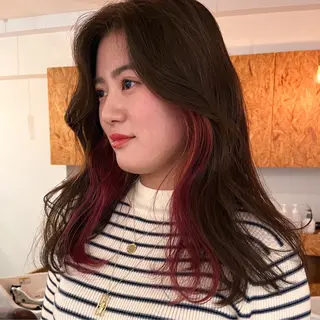 セミロング カラー 暖色/パーマ 🌼クニトウメイのヘアスタイル