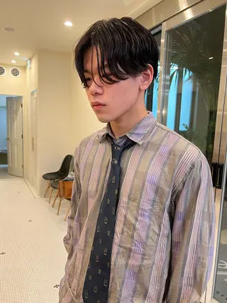 パーマ メンズ belle   表参道　terrace所属・抜きっぱなしブロンド /ハイトーン/カナタのヘアスタイル