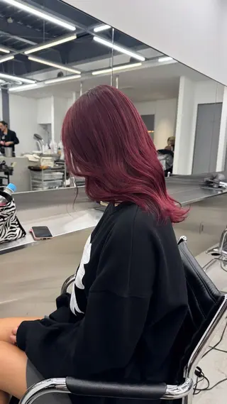 カラー LIT.所属・レイヤーカット🎀 モデル施術◎吉村麻佳のヘアスタイル