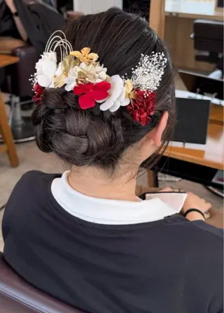 ヘアアレンジ ハイトーン/ダブル カラー/あやかのヘアスタイル