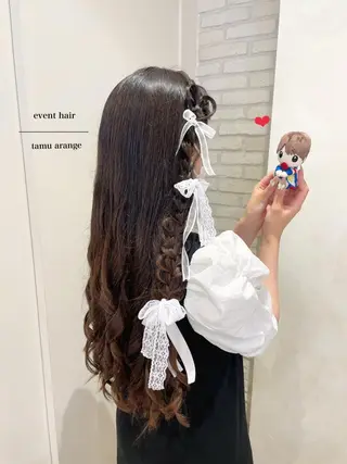 ロング ヘアアレンジ エクステ/ハイトーン 🐏☁️miminaのヘアスタイル