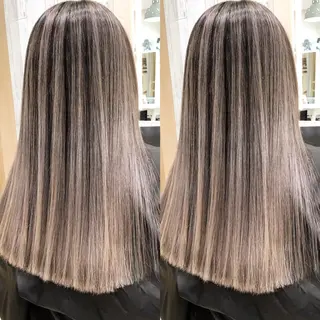 セミロング カラー SALOWIN  原宿ash所属・タナカ タクヤのヘアスタイル