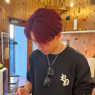 カラー メンズ 藤田 ゆりなのヘアスタイル