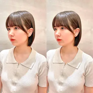 ショート Misaki /ボブ/縮毛矯正のヘアスタイル