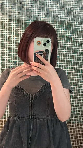 ミディアム カラー 韓国ナチュラル・ ベージュ/落合夏希のヘアスタイル