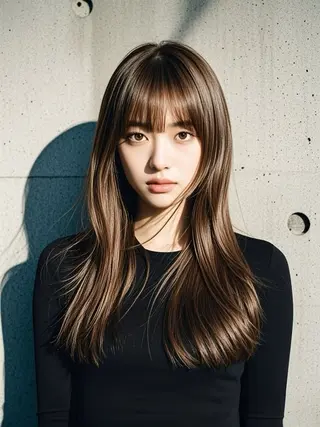 ロング ウルフカット 811 大阪梅田 ウルフのヘアスタイル