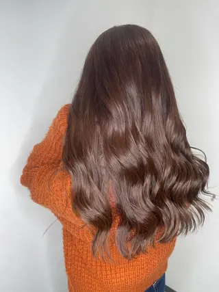 ロング カラー &chaLme   心斎橋所属・emi/髪質改善/ 韓国風/艶カラーのヘアスタイル