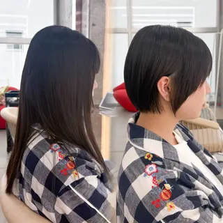 ショート 似合わせボブ🌺 艶髪特化💗村松優斗のヘアスタイル