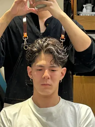 ショート カラー パーマ メンズ メンズ カラー特化/ カラー特化/池田海斗のヘアスタイル