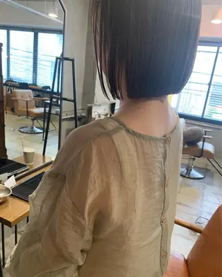ミディアム カラー 落合 妙佳のヘアスタイル