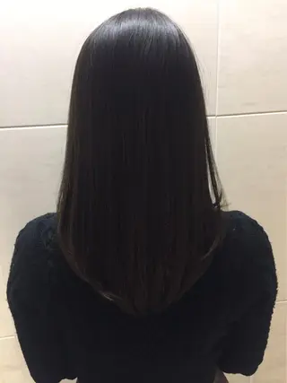 セミロング カラー 髪質改善🌈縮毛矯正 荻原 達矢のヘアスタイル