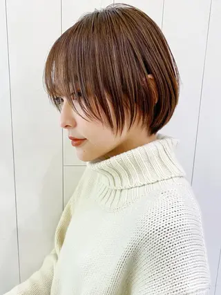 ショート カラー パーマ ヘアアレンジ ITbyALBUM 中野店のヘアスタイル