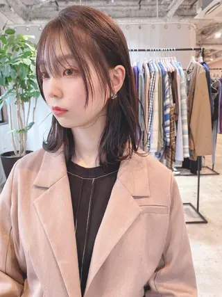 ミディアム LATTE  渋谷所属・♡レイヤーカット れお♡のヘアスタイル