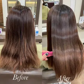 ロング aya/小顔レイヤー /柔らかカラーのヘアスタイル