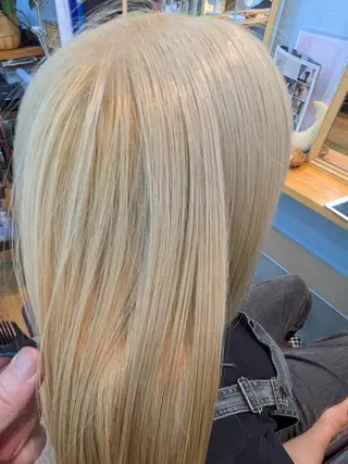 ミディアム 髪質改善＆白髪ぼかし カラー♡店長みやけ♡のヘアスタイル