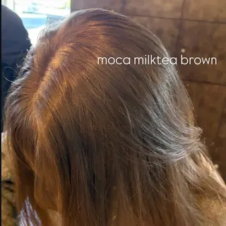 セミロング カラー 🤎韓国ヘア ベージュ まゆか🤎のヘアスタイル