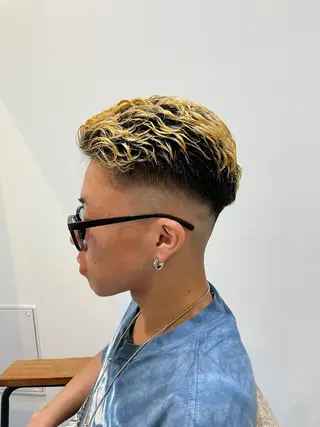 ショート カラー パーマ ヘアアレンジ メンズ 🔥メンズ特化🔥 木村 祐太のヘアスタイル