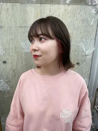 ミディアム カラー 垢抜けボブ/SAHO /OAK溝の口のヘアスタイル