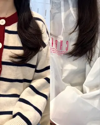 セミロング カラー ミタニ/髪質改善 /レイヤーカットのヘアスタイル