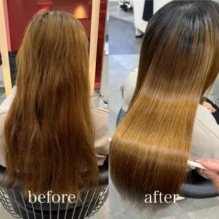 ロング カラー パーマ メンズ ケアカラー/縮毛矯正 /レイヤー/板垣光采のヘアスタイル