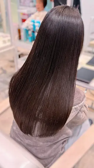 ロング パーマ 韓国風レイヤー/ 艶カラー竹内貫のヘアスタイル