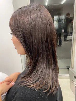 セミロング カラー 髪質改善/茅ヶ崎 マツモト リョウのヘアスタイル
