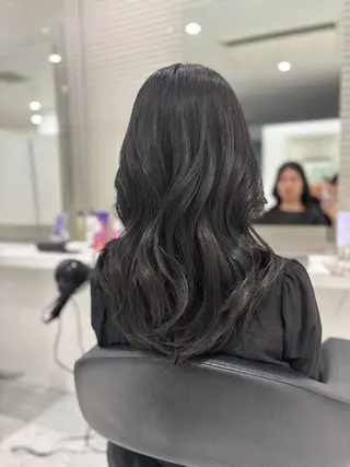 ロング カラー ブリーチなし透明感 ×縮毛矯正🤍ユウのヘアスタイル