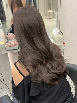 セミロング カラー ヘアアレンジ fumika🎀 ベージュのヘアスタイル