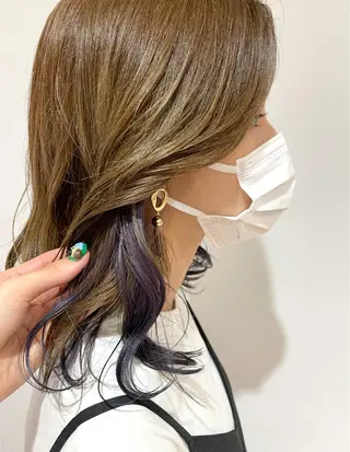 ミディアム カラー 🌈🌸あおき みちる🌟💗のヘアスタイル