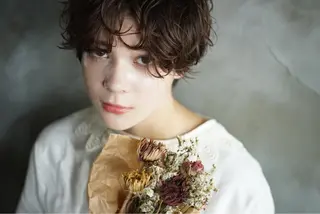 ショート カラー パーマ enne hair&organic所属・🌟髪質改善メテオ カラーenne🫧のヘアスタイル