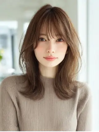 セミロング 生艶髪＆レイヤー🔔 渋谷お薦めNo.1✨のヘアスタイル