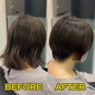 ショート YASU🍎CUT 赤系カラー/ヘアケアのヘアスタイル