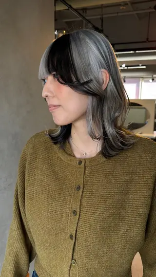 ミディアム カラー AIRI/難波/ ハイトーン/髪質改善のヘアスタイル