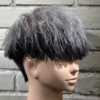 ショート カラー メンズ メンズ特化カットパー マカラー坂田柊のヘアスタイル