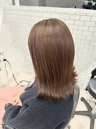 ミディアム 艶カラー推し！ なかはらあかりのヘアスタイル