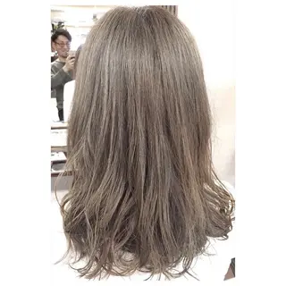 セミロング カラー パーソナルカラー診断 できます　木曽　主博のヘアスタイル