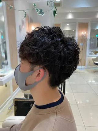 ショート パーマ メンズ メンズ特化型美容師 栗山勇人のヘアスタイル
