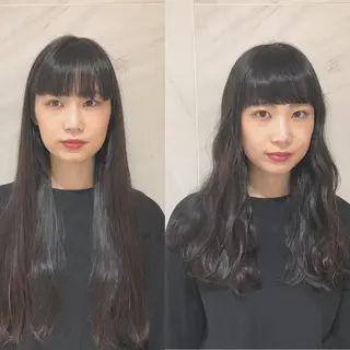 ロング カラー 荒木 依莉亜のヘアスタイル