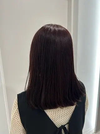 セミロング カラー 愛結 暖色カラー🎀🩰のヘアスタイル