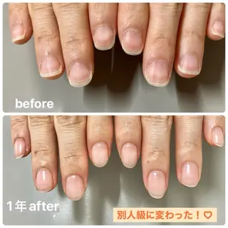 ネイル 京都桂/フィルイン /自爪育成/三品のネイルデザイン