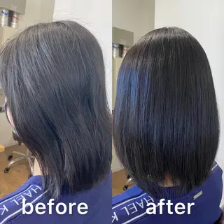 ミディアム パーマ KIZU 髪質改善 オカルト怪談のヘアスタイル