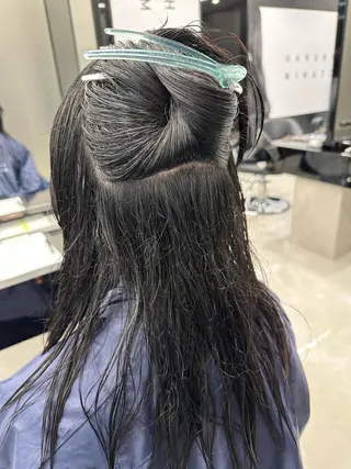 セミロング パーマ HARUKI MINATO japan 仙台店所属・✨【髪質改善/縮毛 矯正】✨ゆうほのヘアスタイル