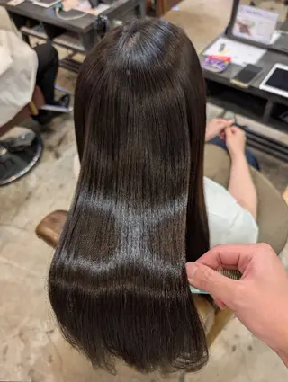 ロング カラー パーマ 美髪矯正/縮毛矯正/ 髪質改善/店長 山下のヘアスタイル