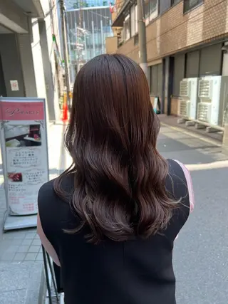 セミロング カラー 髪質改善ストレート Kantaのヘアスタイル