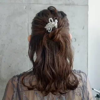 ミディアム ヘアアレンジ ヘアアレンジ/柔らか 艶カラー/AKARIのヘアスタイル